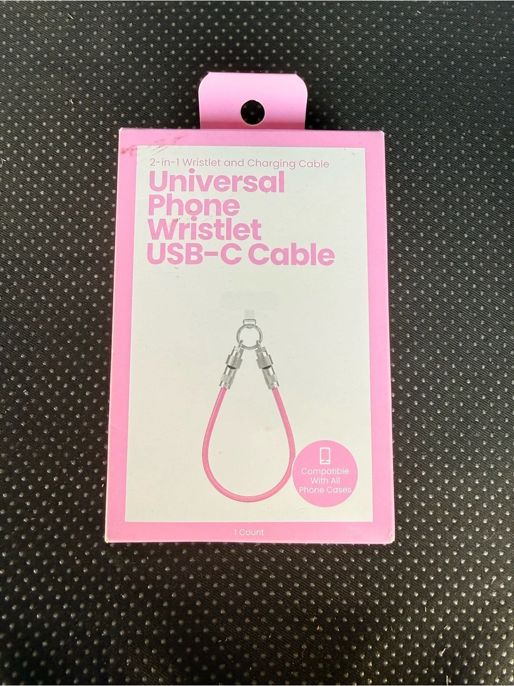 Universal Phone Wristlet USB-C Cable - Pink